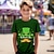 billiga pojkes 3d t-shirts-St Patrick Pojkar 3D Tecknat Fyrklöver T-shirt Skjorta Kortärmad 3D-tryck Sommar Aktiv Sport Mode Polyester Barn 3-12 år Rund hals Utomhus Ledigt Dagligen Normal