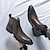 Χαμηλού Κόστους Ανδρικές Μπότες-Ανδρικά Μπότες Μπότες Τσέλσι Casual Μπότες Μπότες μόδας Βίντατζ Καθημερινό Βρετανικό Γάμου Καθημερινά PU Αυξανόμενο Ύψος Άνετο Αντιολισθητικό Μποτίνια Φερμουάρ Σκούρο καφέ Μαύρο Καφέ Άνοιξη Φθινόπωρο