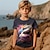 billige drenges 3d t-shirts-Drenge 3D Haj T-shirt Skjorte Kortærmet 3D-udskrivning Sommer Aktiv Sport Mode Polyester Børn 3-12 år Rund hals udendørs Afslappet Daglig Regulær