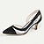 Χαμηλού Κόστους Παπούτσια Γάμου-Γυναικεία Γαμήλια παπούτσια Γόβες Νυφικά Παπούτσια Γατίσιο Τακούνι Μυτερή Μύτη Κομψό Σατέν Μοκασίνια Μαύρο Λευκό Κρύσταλλο