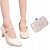olcso Cipők és táskák-Női Báli Modern cipő Otthoni Professzionális Keringő Magassarkúk Egyszínű Fém csat Ezüst Fehér