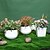 levne Umělé rostliny-3 balení malých umělých rostlin na kancelářský stůl falešné mini hrnkové rostliny na polici umělá zeleň eukalyptová rostlina vnitřní pro domácí ložnici výzdoba obývacího pokoje svatební dekorace