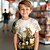 abordables Tops-Chico 3D Dinosaurio Camiseta Camisas Manga Corta Impresión 3D Verano Activo Deportes Moda Poliéster Niños 3-12 años Cuello Barco Exterior Casual Diario Ajuste regular