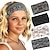 abordables Accessoires de coiffure-Bandeau bohème imprimé plumes, bandeau de sport pour femmes, foulard rétro à large bord avec nœud