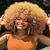 abordables Perruques de déguisement-perruques afro pour femmes noires 10 pouces perruque afro bouclée années 70 grandes perruques complètes rebondissantes et douces d&#039;aspect naturel pour la fête cosplay perruque afro