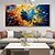 cheap Abstract Paintings-Handmade Original  Oil Painting colour Block On Canvas Wall Art Decor Abstract Landscape Painting for Home Decor With Stretched Frame/Without Inner Frame Painting