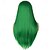 billige Kostumeparykker-kvinders 26 lange lige grønne syntetiske resistente hår parykker med pandehår naturligt udseende paryk til kvinder halloween cosplay st.patrick&#039;s day parykker