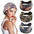 cheap Hair Styling Accessories-3PCS Wide Boho Headbands for Women and Girls, Elastic Turban Head wrap Non-Slip Hair Bands for Sport Yoga and Running Headband 3 Pack