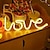 economico Luci decorative-Rosa brillante amore insegna al neon luce a led alimentata a batteria/USB amore tavolo e decorazioni da parete luci per camera delle ragazze dormitorio anniversario di matrimonio proposta di San