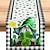 billige Løbere-green lucky shamrock st. patrick&#039;s day bordløber, sæsonbestemt forårsferie køkken spisebord dekoration til indendørs udendørs hjemmefest indretning