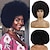 Χαμηλού Κόστους Περούκες μεταμφιέσεων-άφρο περούκες για μαύρες γυναίκες δεκαετίας &#039;70 κοντές μαύρες άφρο περούκες ντίσκο άφρο φουσκωμένες περούκες για γυναίκες kinky σγουρή περούκα 10 ιντσών φυσικής εμφάνισης συνθετική περούκα για