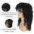 preiswerte Kostümperücke-Herren 80er Jahre Vokuhila Perücke schwarze lockige Perücke Punk Rocker Perücke Party Cosplay Haar mit Accessoires