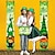 preiswerte Partydekorationen zum St. Patrick&amp;#39;s Day-1 Paar, st. Patrick&#039;s Day und Ostern, 30 x 180 cm, grüner Zwerg, Polyester-Paar zum Aufhängen an der Tür, Party-Dekoration