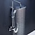 cheap Shower Faucets-Shower System / Thermostatic Mixer valve Set - Handshower Included Rainfall Shower Multi Spray Shower Contemporary Electroplated Mount Outside Ceramic Valve Bath Shower Mixer Taps