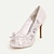 cheap Wedding Shoes-Women&#039;s Wedding Shoes Bridal Shoes Bowknot Stiletto Peep Toe Elegant Lace Loafer Black White Ivory