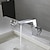 זול ברזים לחדר האמבטיה-חדר רחצה כיור ברז - ניתן לסיבוב / נשלף / קלאסי מגולוון סט מרכזי חור ידית אחת אחתBath Taps