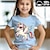 お買い得  女の子の 3d T シャツ-女の子 3D カートゥン ユニコーン Ｔシャツ シャツ 半袖 3Dプリント 夏 活発的 ファッション かわいいスタイル コットン１００％ 子供 3〜12年 クルーネック アウトドア カジュアル 日常 レギュラー