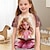 お買い得  女の子の 3d T シャツ-女の子 3D プリンセス Tシャツ ピンク 半袖 3D プリント 夏 アクティブ ファッション かわいい ポリエステル 子供 3-12 歳 クルーネック アウトドア カジュアル デイリー レギュラーフィット