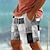 preiswerte Bedruckte Shorts für Männer-Plaid-Farbblock-Herren-Resort-Boardshorts mit 3D-Druck, Badehose, elastische Taille, Kordelzug mit Netzfutter, Aloha-Hawaiian-Stil, Urlaub, Strand, S bis 3XL