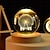 abordables Lampes décoratives, gadgets-Lampe de table de chevet, boule de cristal étoilée scintillante, veilleuse de chevet, lampe d&#039;ambiance de projection