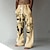 preiswerte Baumwoll-Leinen-Hose für Herren-Skull Graphic Herren Subculture 3D Printed Linen Pants Hose Elastic Waist Drawstring Loose Fit Straight-Leg Streetwear Pants S TO 3XL