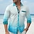 tanie Męska koszula hawajska-kwiatowy gradient kolorów na co dzień męska koszula wypoczynkowa hawajska 3D koszula z nadrukiem zapinana na guziki letnia koszula z krótkim rękawem wakacje odzież na co dzień od rozmiaru s do 3xl