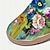 abordables Zapatos de impresión gráficos-Mujer Zapatillas de deporte Bailarinas Slip-Ons Zapatos estampados Zapatillas sin cordones Diario Viaje Floral Pintura 3D Tacón Plano Vacaciones Casual Confort Tela Mocasín Verde