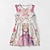 olcso lány 3D-s ruhák-Girls &#039; 3D Virágos Hercegnő Fodros ruha Rózsaszín Ujjatlan 3D nyomtatás Nyár Napi Szabadság Alkalmi gyönyörű Gyerekek 3-12 év hétköznapi ruha Ujjatlan ruha Térd feletti Poliészter Normál