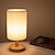 abordables Lampes de Table-Lampe de table lampe de chevet lampe de bureau simple lampe de table en bois en tissu pour chambre salon bureau étude