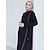 baratos Islâmico Arábico-Mulheres Vestidos Abaya Dubai islâmico Árabe árabe muçulmano Ramadã Côr Sólida Adulto Vestido