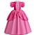 cheap Videogame Cosplay-Princess Peach Costume for Girls,Super Brothers Princess Peach Dress for Kids Cosplay Halloween Party Dress Up