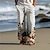 olcso Nyomtatott alkalmi férfi nadrágok-virágos csíkos férfi üdülőhely 3D-nyomott alkalmi nadrág nadrág elasztikus derék húzózsinór laza szabású egyenes szárú nyári strandnadrág s-től 3xl-ig