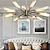 levne Ostrovní světla-LED závěsné světlo 12hlavý měděný skleněný lustr moderní jednoduchý obývací pokoj ložnice jídelna lustr