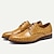 billige Oxfordsko til mænd-mænds kjole sko gul struds læder udstanset hul skridsikker snørebånd