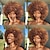 baratos Peruca para Fantasia-Perucas afro para mulheres negras 10 polegadas peruca afro encaracolada 70s grande saltitante e macio afro puff perucas naturais olhando perucas completas para festa cosplay peruca afro