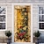 Недорогие Дверные чехлы-иллюстрация цветочные дверные покрытия дверной гобелен дверной занавес украшение фон дверной баннер для входной двери фермерский дом праздничный декор для вечеринки