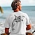 Недорогие Мужские футболки с 3D принтами-Графика Животное Акула Повседневные Гавайский Курортный стиль Муж. 3D печать Футболка Для спорта и активного отдыха Праздники На выход Футболка Белый Светло-зеленый Розовый С короткими рукавами