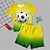 billiga Pojkes 3D-pyjamas-Pojkar 3D Fotboll Tee &amp; Byxor Pyjamas Set Kortärmad 3D-tryck Sommar Aktiv Mode Dagligen Polyester Barn 3-12 år Rund hals Hem Casual Inomhus Normal