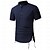 billige Business Casual-Herre Skjorte linned skjorte Skjorte i bomuldshør Hvid bomuldsskjorte Kinesisk skjorte med krave Mandarin skjorte med krave Vanlig Ferierejse Gade Sort Hvid Navyblå Kakifarvet Kortærmet Stående krave