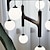 tanie Światła wysp-Lampa wisząca led 2/4/6-lampa lampa wisząca w stylu vintage klaster projekt linia design wisiorek jasne drewno styl vintage geometryczny vintage sypialnia jadalnia 110-240v