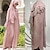 billige Arabisk muslim-Dame Drakter Abaya Sjale Hijab skjerf Dubai islamsk Arabisk Arabisk Muslim Ramadan Voksne Kjole Hodeplagg