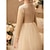 billige Festkjoler-elegante fløyels blomsterpike tyll kjoler til bryllup paljetter bursdagsfest a-line tutu kjoler til bryllupsgjest