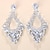 cheap Earrings-Women&#039;s Drop Earrings Classic Drop Precious Statement Imitation Diamond Earrings Jewelry White / Blue / Orange For Wedding Party Daily 1 Pair
