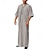 preiswerte Arabischer Muslim-Herren Kleid Thobe / Jubba Religiös Saudi-Arabisch arabisch Muslim Ramadan Erwachsene Bluse