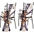 billiga Heminredning-bröllopsstol dekorationer gångbänk konstgjorda blommor med hängande chiffongtyg 2st terrakotta orange &amp; svart för ceremoni mottagning blomsterrosarrangemang fest utomhusdekor