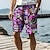 billige Surf shorts-tiki herreresort 3d printede boardshorts badebukser elastisk talje snøre med meshforing aloha hawaiiansk stil feriestrand s til 3xl