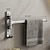 billiga Handduksstänger-pistol grå roterande handdukshållare operforerad handduksstång flerpolig badrumsförvaring väggmonterad tvättställsförvaring