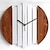 cheap Metal Wall Decor-Wood Wall Clock Quartz Analog Silent Non-Ticking Decorative Modern Wall Clock Battery Operated for Living Room Bathroom Bedroom Kitchen Office School