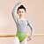 abordables Ropa de baile para niños-Ropa de Baile para Niños Ballet Leotardo / Pijama Mono Color Puro Corte Chica Rendimiento Entrenamiento Manga Larga Cintura Alta Mezcla de Algodón