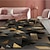 billige stue- og soveromstepper-geometrisk sort gyllent område teppe kjøkkenmatte sklisikker oljetett gulvmatte stue teppe innendørs utendørs matte soverom dekor badsmatte inngangsteppe dørmatte